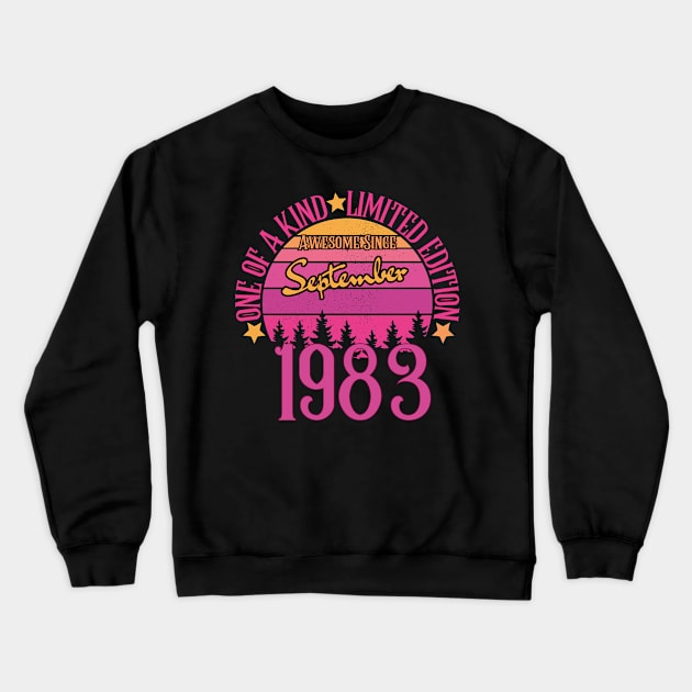 one of a kind limited edition Awesome Since September 1983 40th Birthday Crewneck Sweatshirt by HandrisKarwa